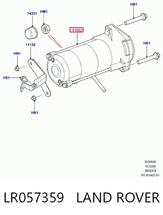 Стартер LR057359 Land Rover