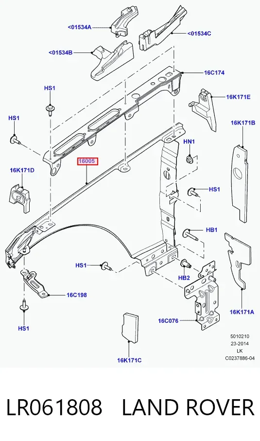 Крила LR061808 Land Rover