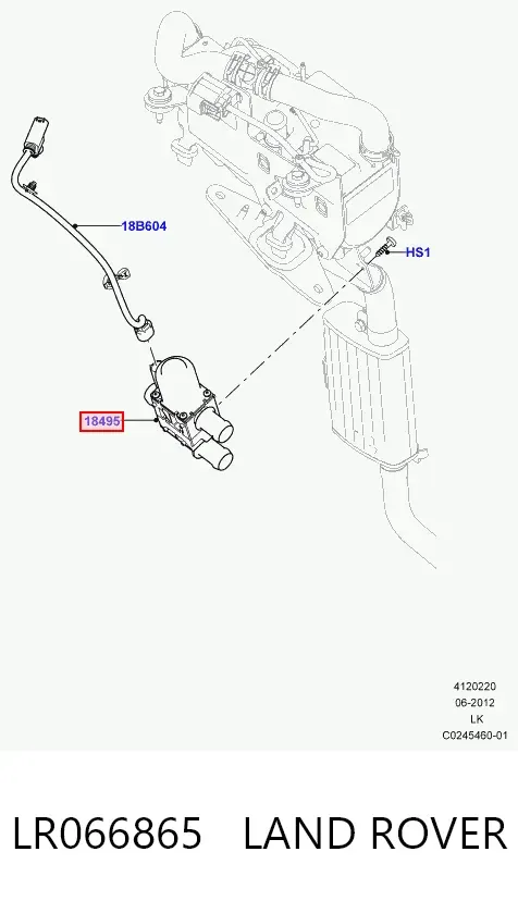 Регулюючий клапан охолоджувальної рідини LR066865 Land Rover