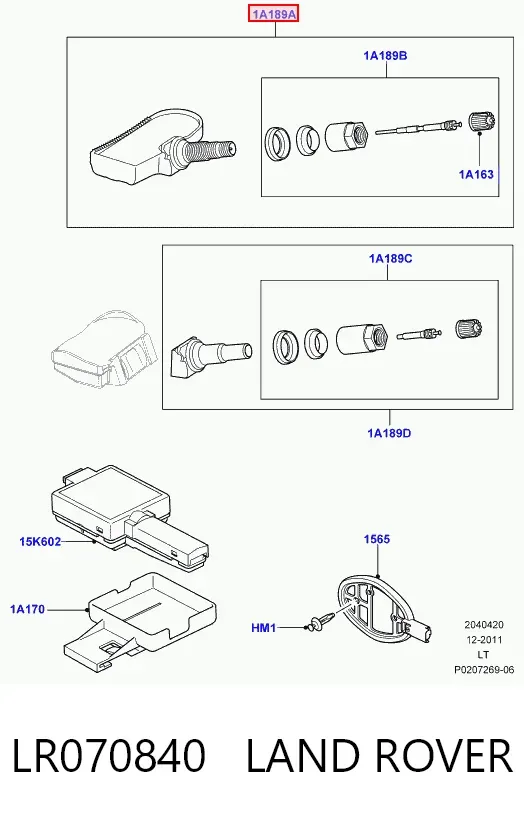 Датчик тиску в шинах LR070840 Land Rover