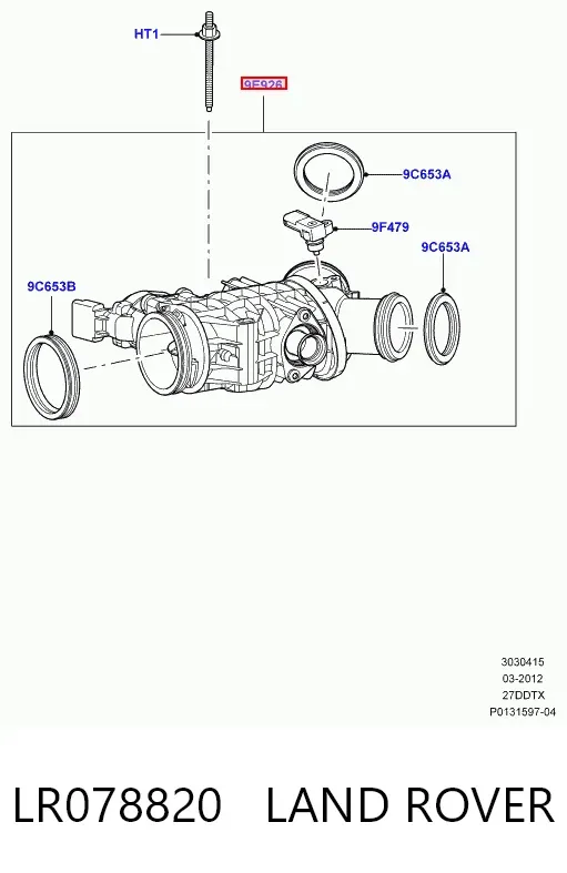 Дросільна заслінка LR078820 Land Rover