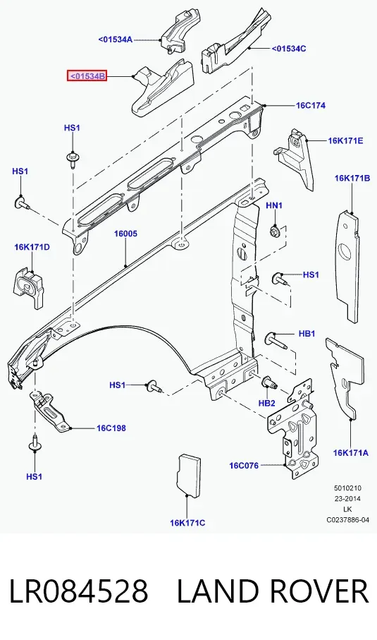 Ущільнювач капота LR084528 Land Rover
