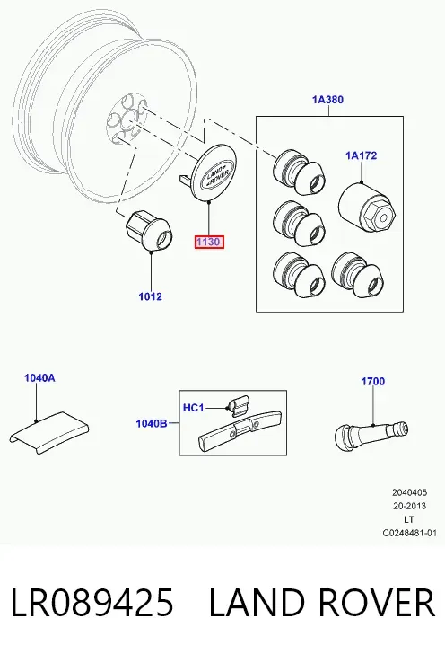 Ковпаки LR089425 Land Rover