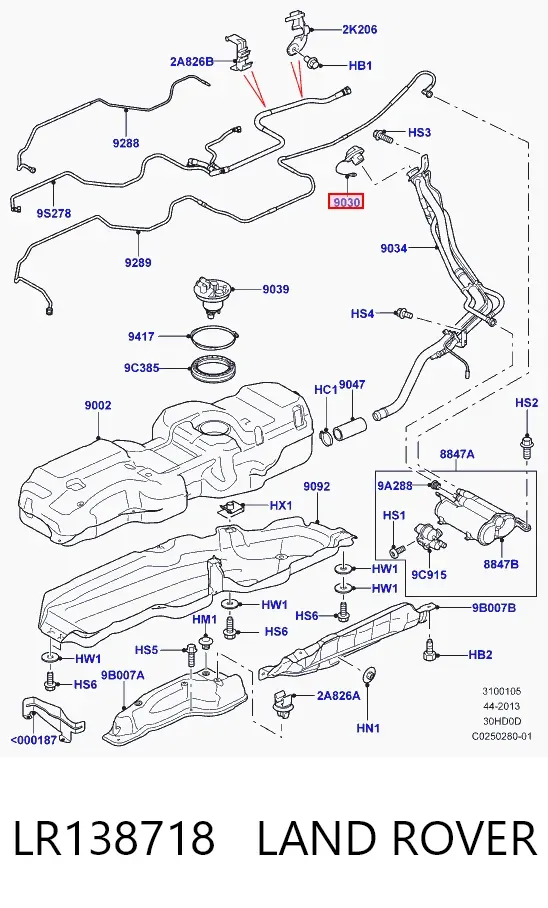 Пробка бензобаку LR138718 Land Rover