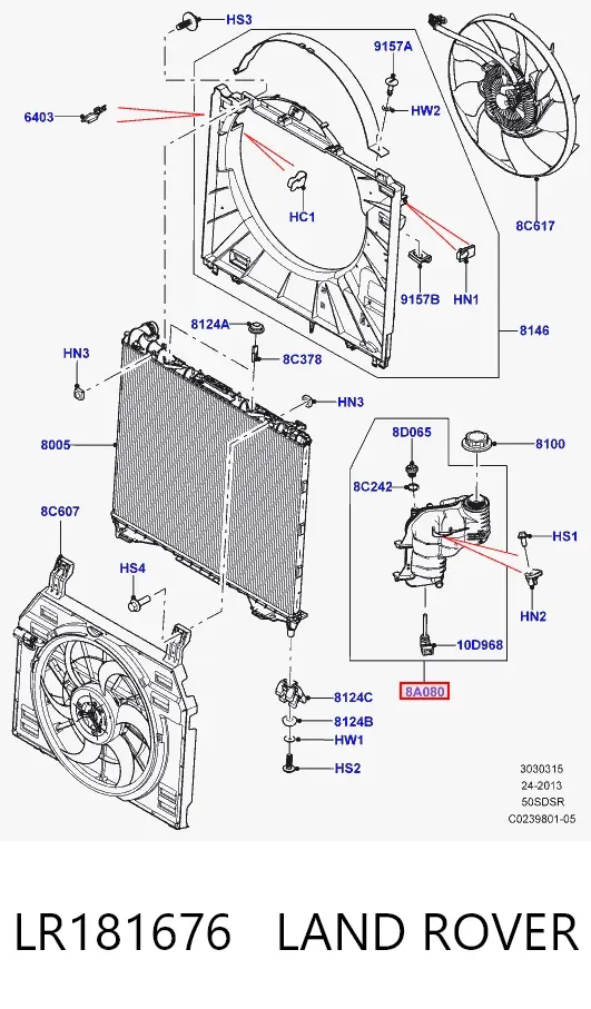 Бачок системи охолодження LR181676 Land Rover