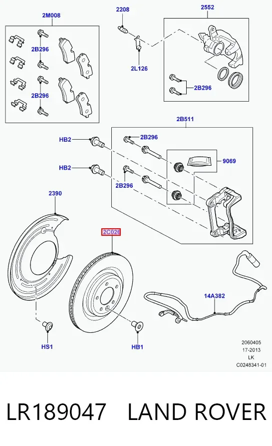 Гальмівні диски LR189047 Land Rover