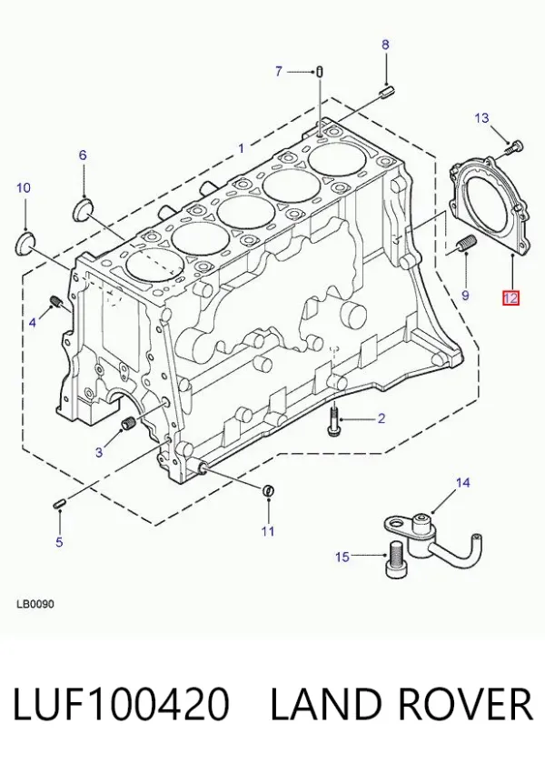 Сальник колінвала задній Land Rover Freelander I