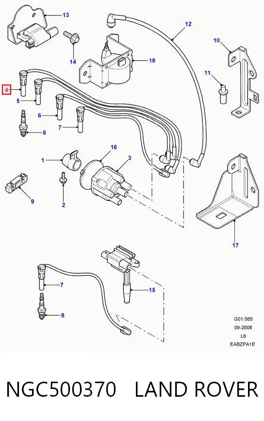 Високовольтні дроти NGC500370 Land Rover