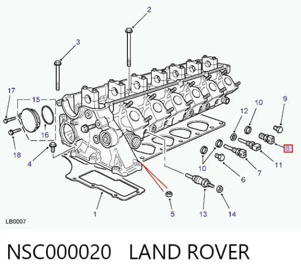 Датчик температури охолоджуючої рідини NSC000020 Land Rover