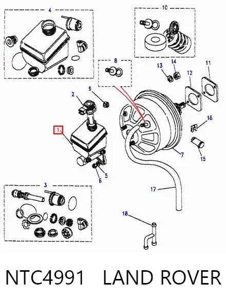 Головний гальмівний циліндр Land Rover Range Rover II