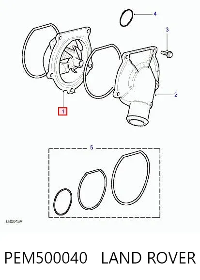 Помпа PEM500040 Land Rover