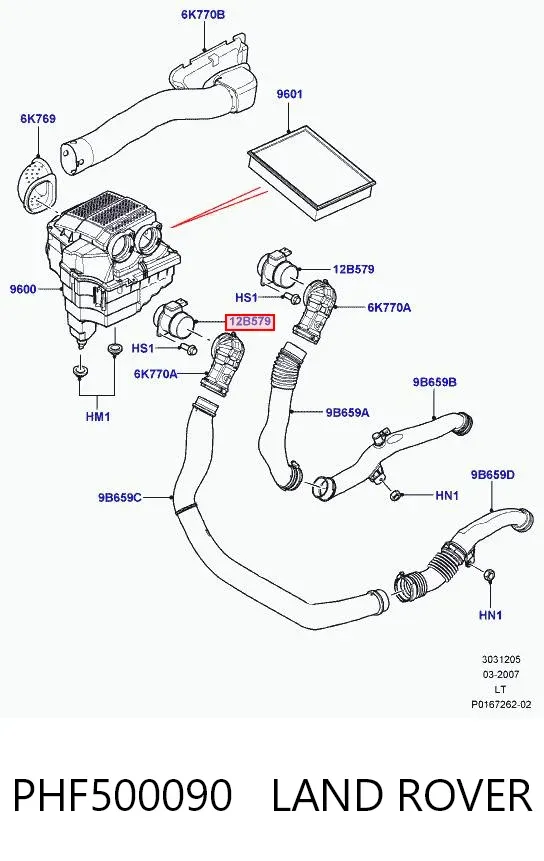 ДМРВ PHF500090 Land Rover
