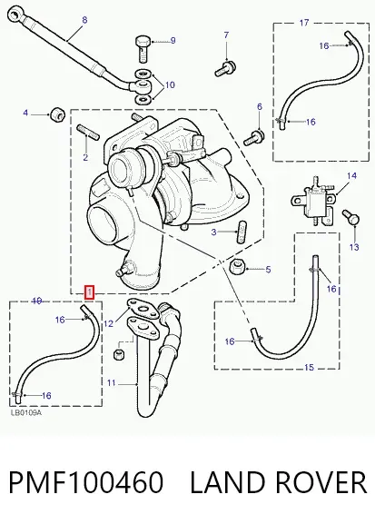 Турбіна PMF100460 Land Rover