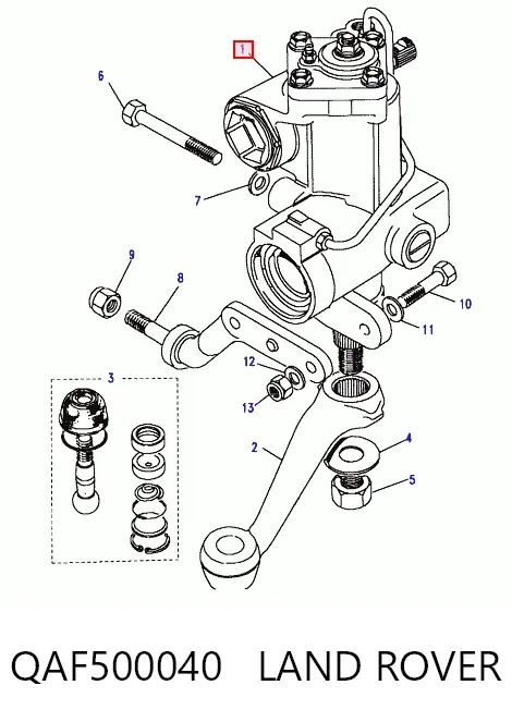 Рульова рейка QAF500040 Land Rover