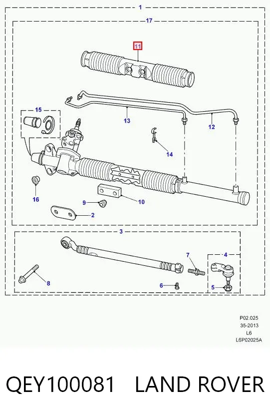 Пильник рульової рейки Land Rover Freelander I
