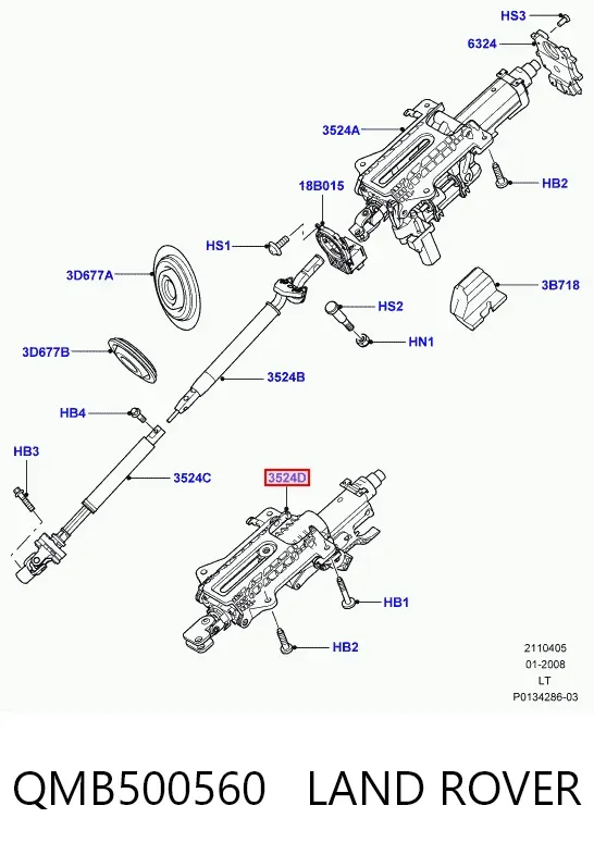 Рульова колонка Land Rover Discovery III