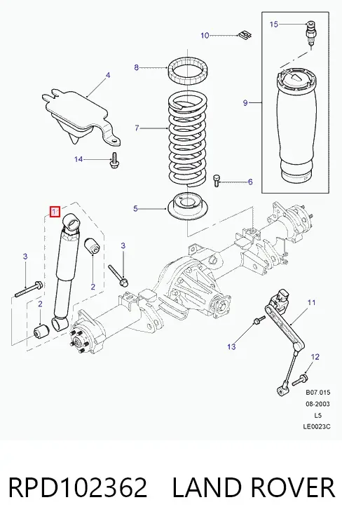 Амортизатор задній RPD102362 Britpart