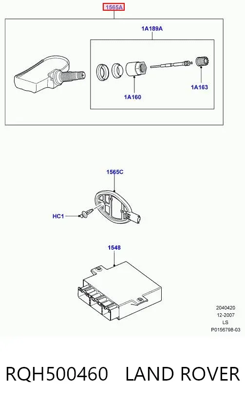 Датчик тиску в шинах RQH500460 Land Rover