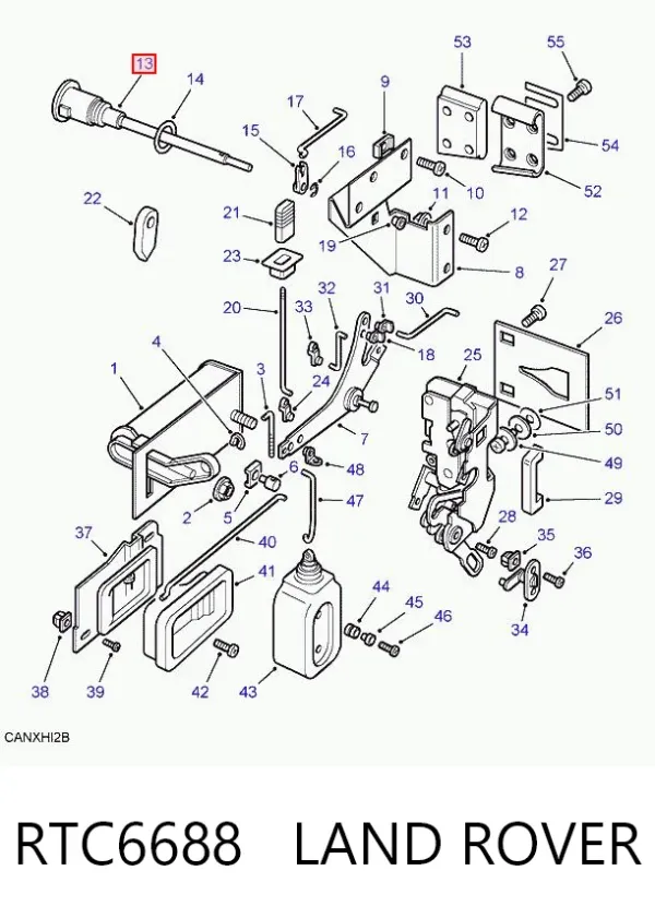 Личинка замка кришки багажника RTC6688 Land Rover