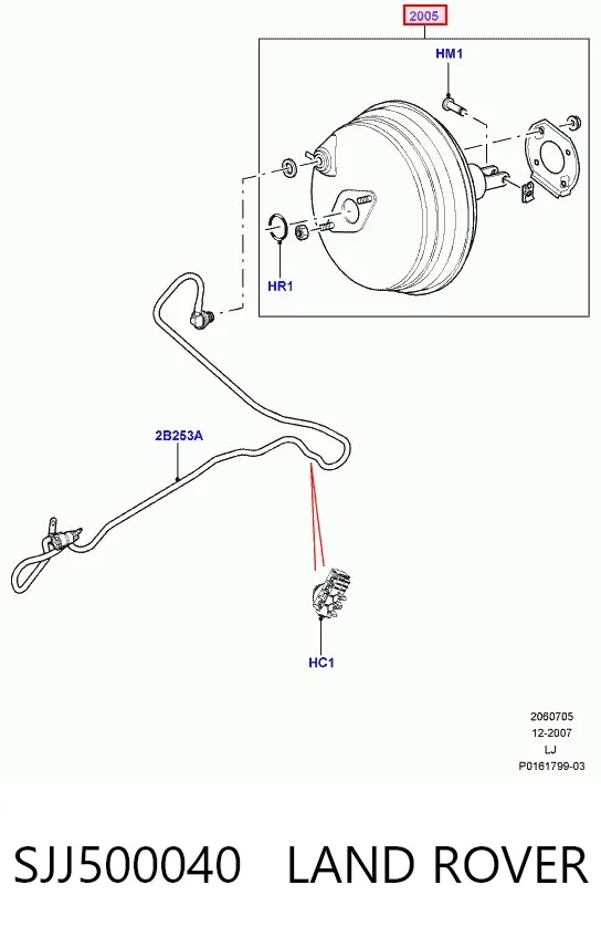 Підсилювач гальм SJJ500040 Land Rover