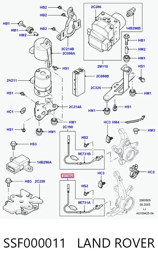 Датчик АБС передній SSF000011 Land Rover