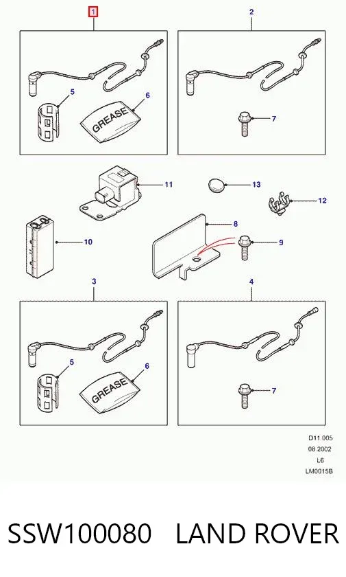 Датчик АБС передній SSW100080 Land Rover