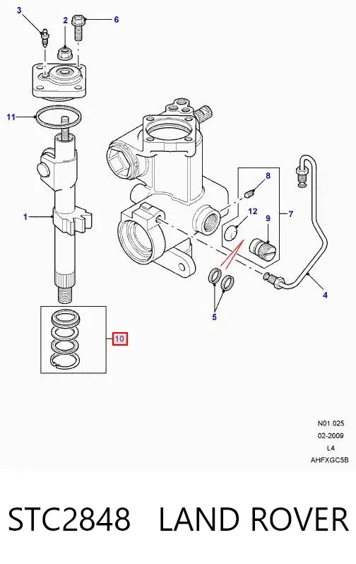 Ремкомплект рульової рейки STC2848 Land Rover