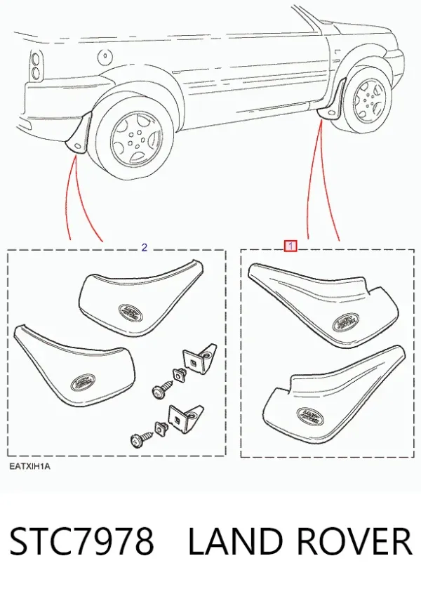 Бризговики передні Land Rover Freelander I