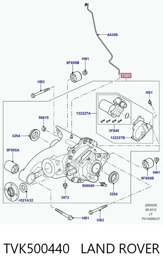 Задній редуктор TVK500440 Land Rover