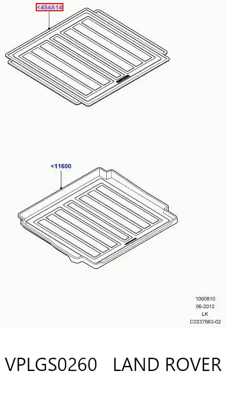 Килимок багажного відсіку VPLGS0260 Land Rover