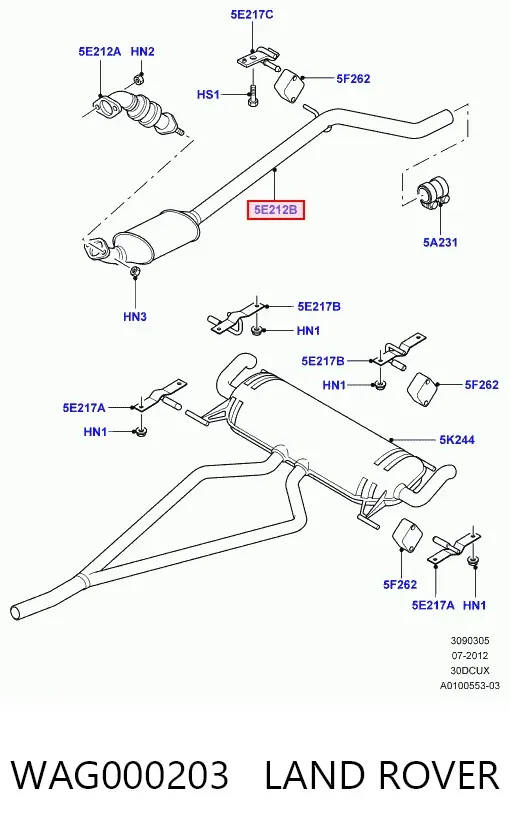 Каталізатор WAG000203 Land Rover