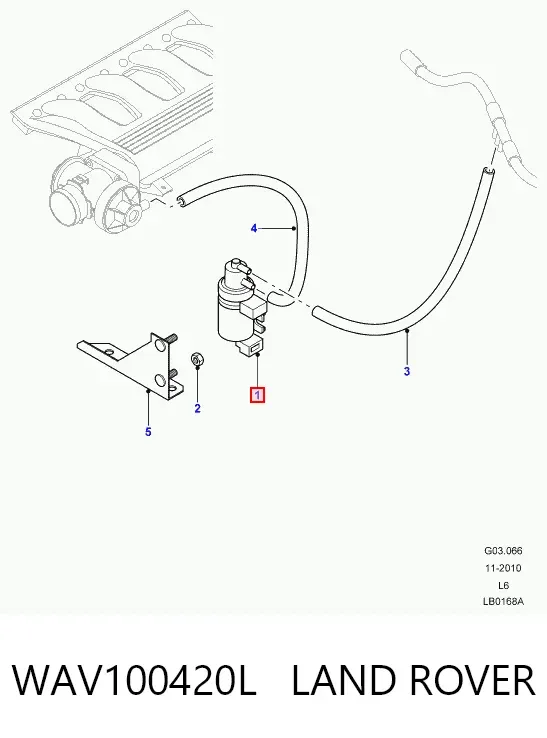 Клапан соленоїд регулювання заслонки EGR WAV100420L Land Rover