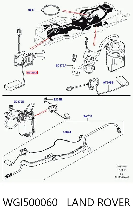 Датчик рівня палива в баку, передній WGI500060 Land Rover