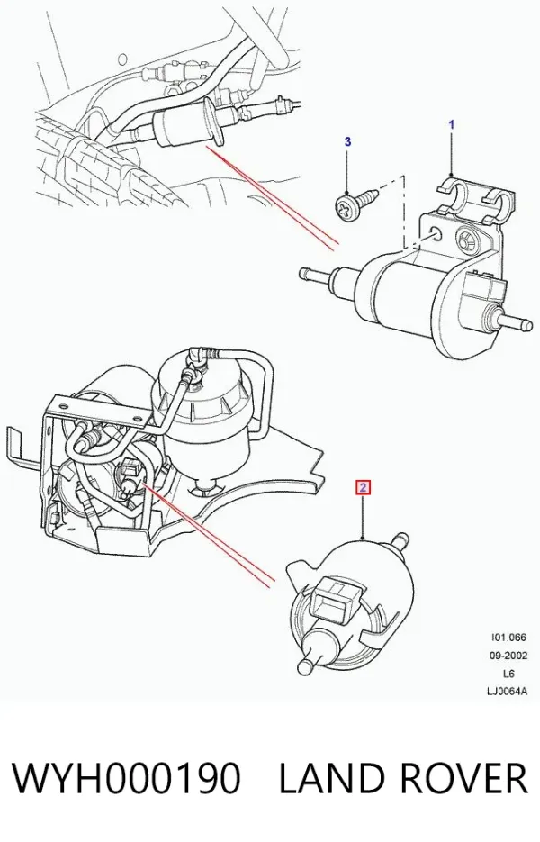 Паливний насос автономного обігрівача WYH000190 Land Rover