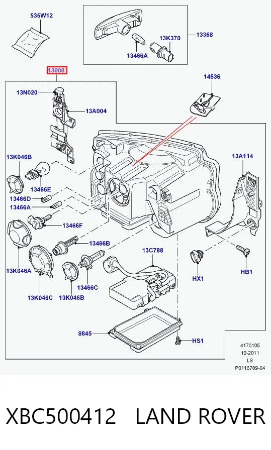 Фара ліва Land Rover Discovery III