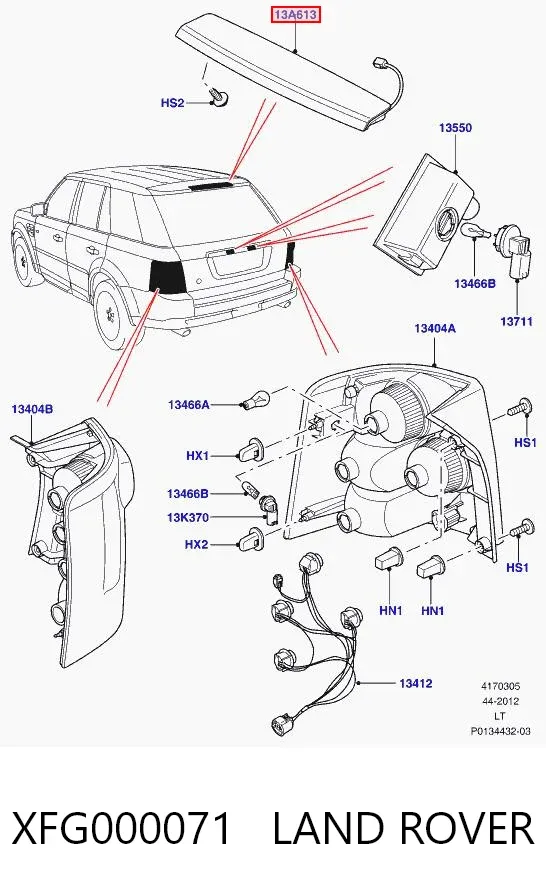 Задній стоп Land Rover Range Rover SPORT I