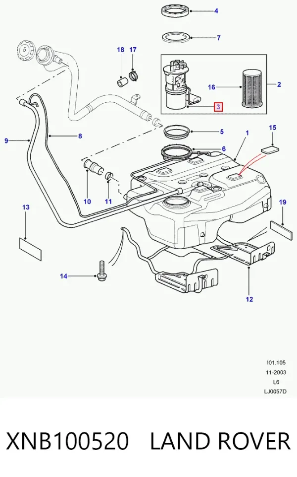 Датчик рівня палива Land Rover Freelander I