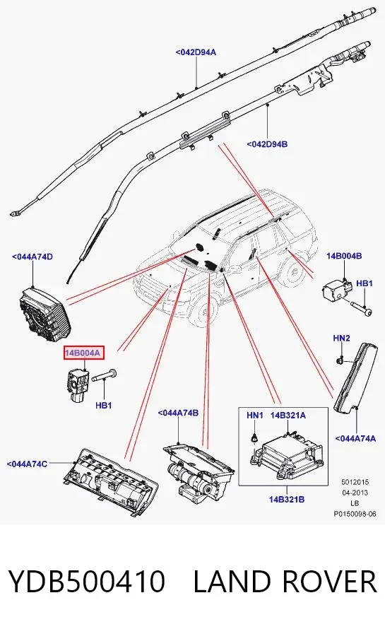 Датчик удару YDB500410 Land Rover