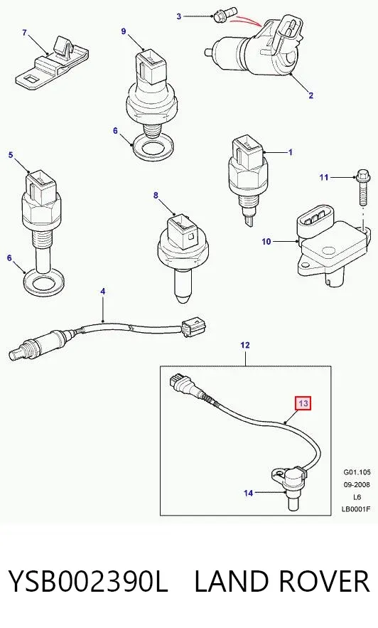 Датчик распредвалу YSB002390L Britpart