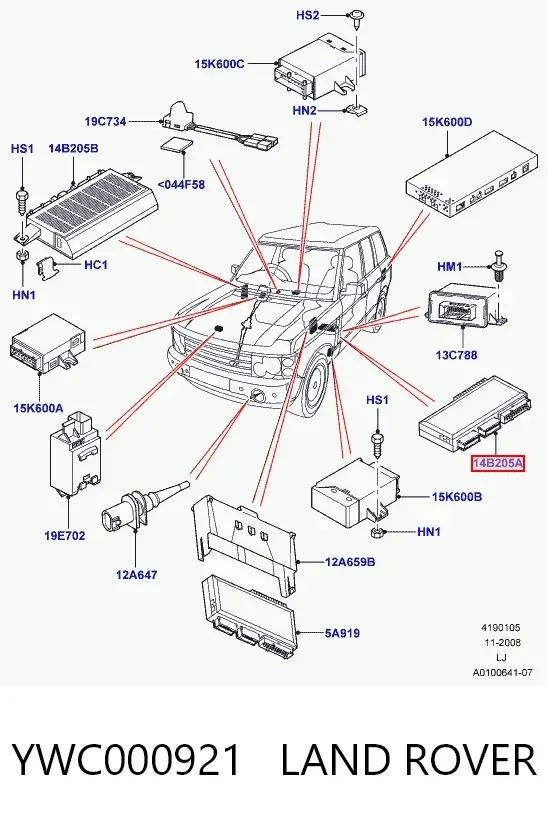 Блок комфорту YWC000921 Land Rover