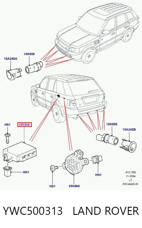 Модуль керування (ЕБУ) парктроніком YWC500313 Land Rover