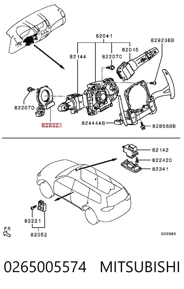 Датчик кута повороту кермового колеса 0265005574 Mitsubishi