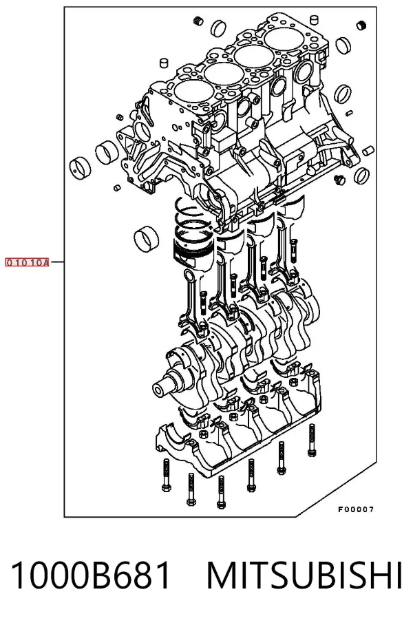 Двигун 1000B681 Mitsubishi