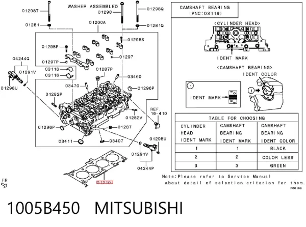 Прокладка ГБЦ 1005B450 Mitsubishi