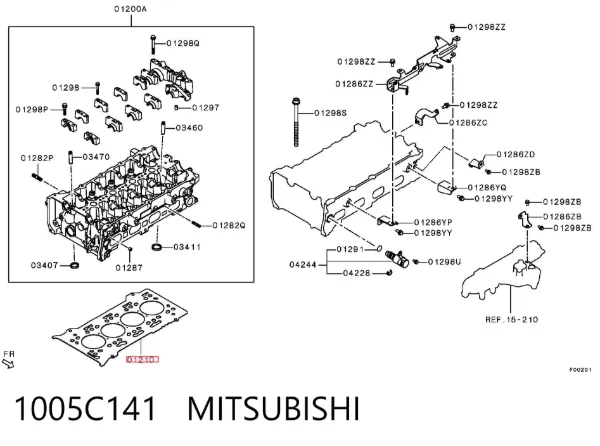 Прокладка ГБЦ 1005C141 Mitsubishi