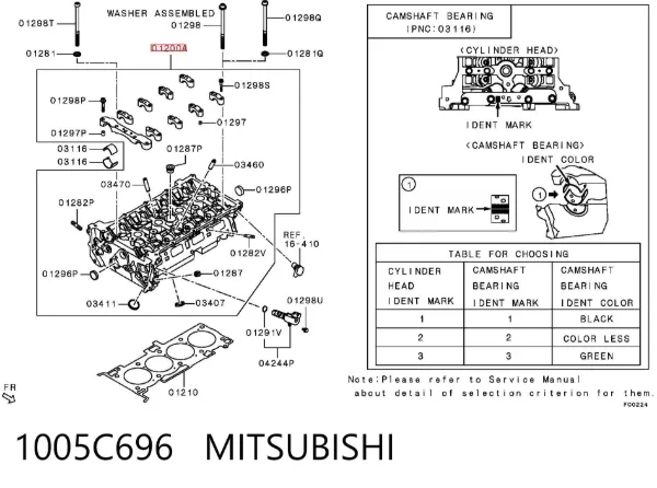 ГБЦ 1005C696 Mitsubishi