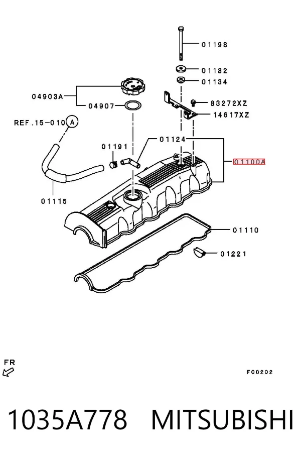 Клапанна кришка 1035A778 Mitsubishi