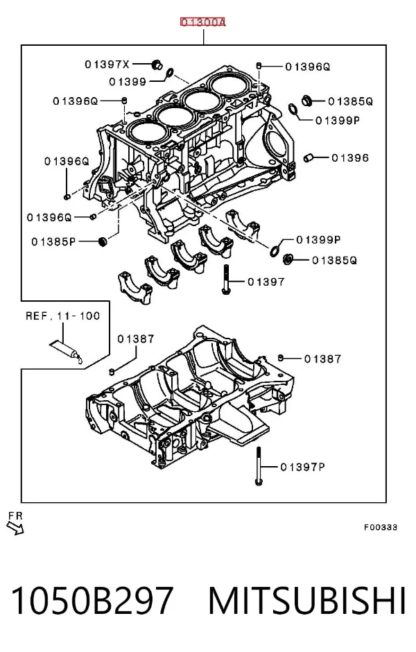 Блок циліндрів двигуна 1050B297 Mitsubishi