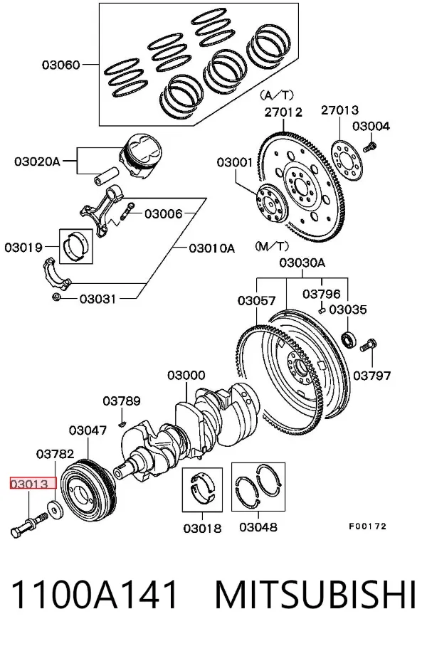 Болт колінвалу MN155081 Chrysler