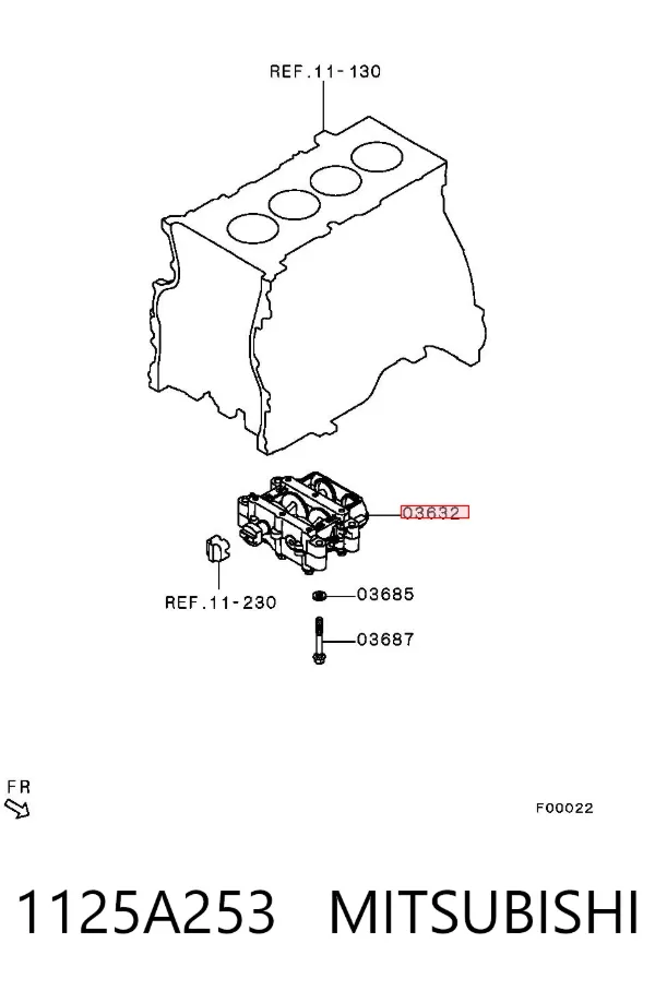Корпус балансувального механізму 1125A253 Mitsubishi